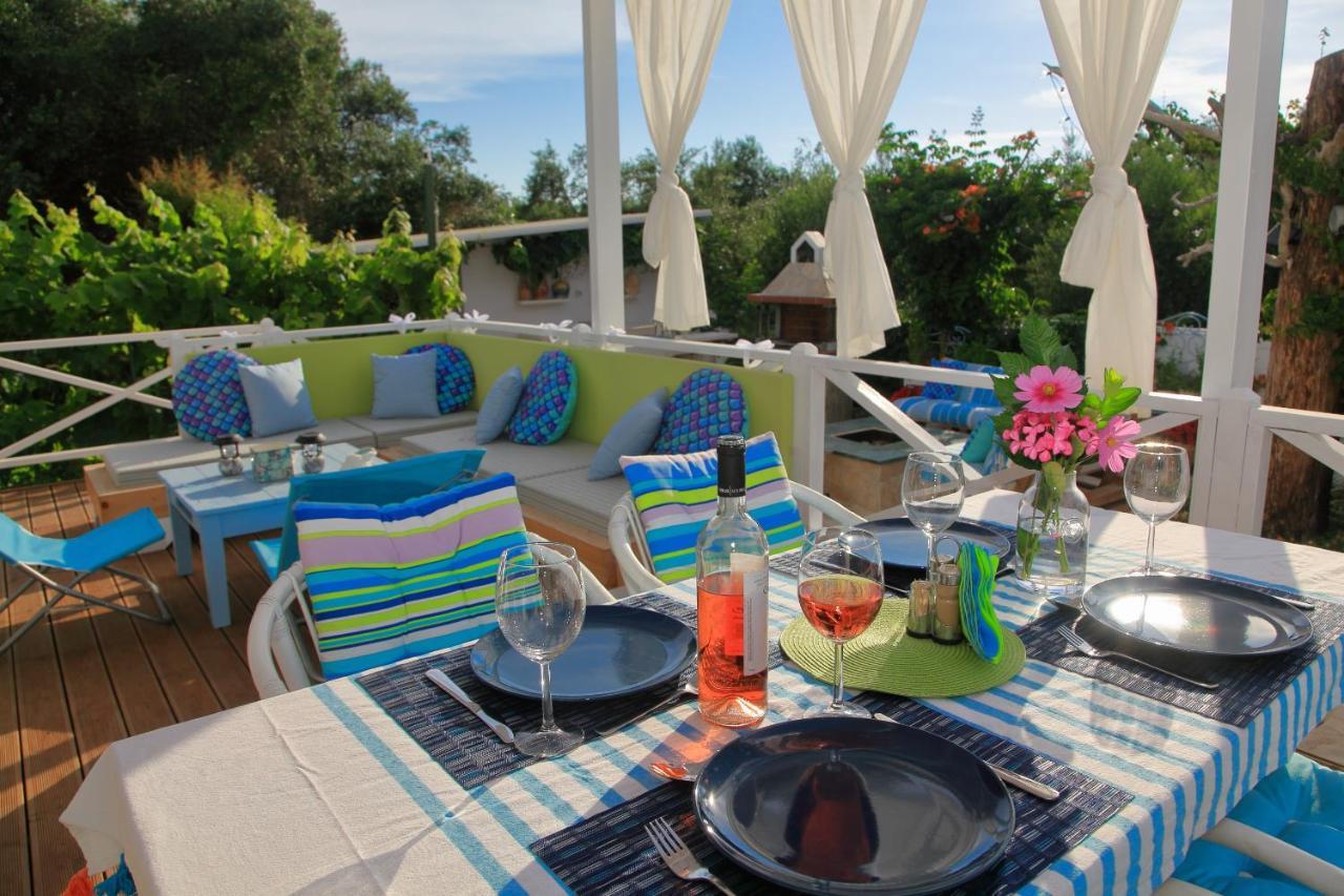 Blue Sky Cottage, Kanouli Beach Halikounas ภายนอก รูปภาพ
