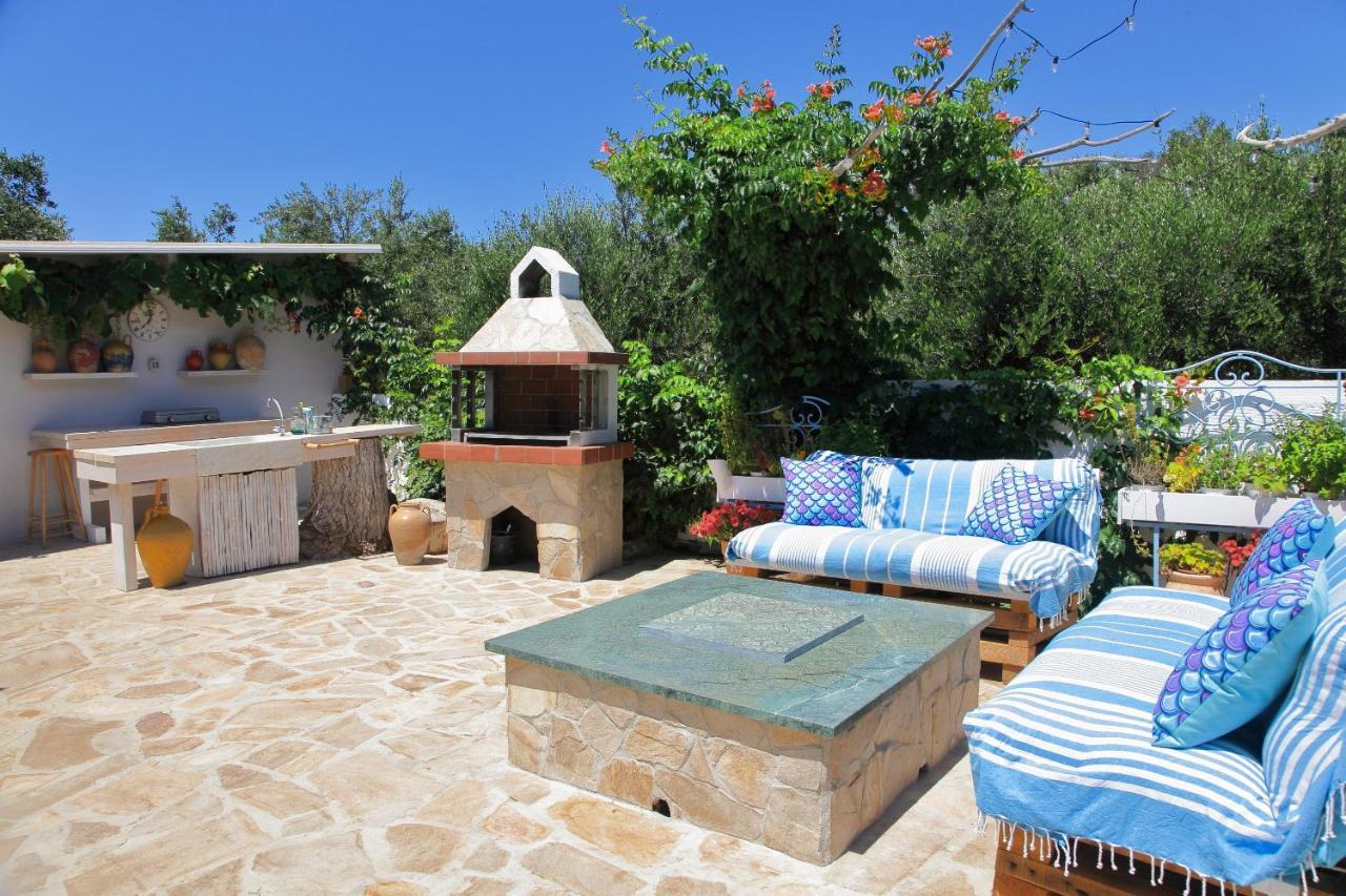 Blue Sky Cottage, Kanouli Beach Halikounas ภายนอก รูปภาพ